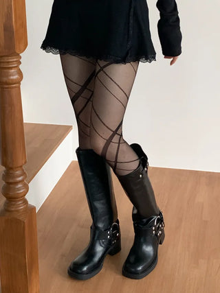 Laine Pattern Pantyhose 2 Types