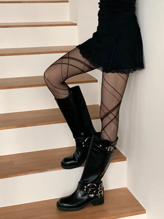 Laine Pattern Pantyhose 2 Types