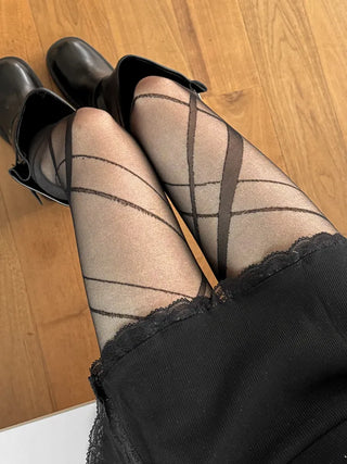 Laine Pattern Pantyhose 2 Types