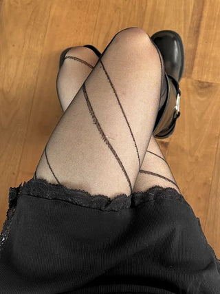 Laine Pattern Pantyhose 2 Types