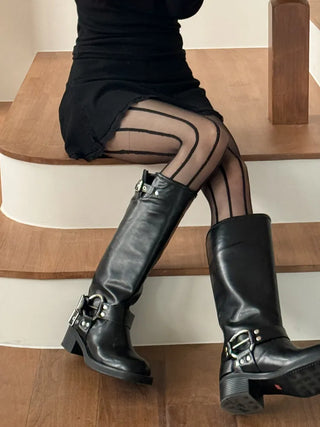 Laine Pattern Pantyhose 2 Types