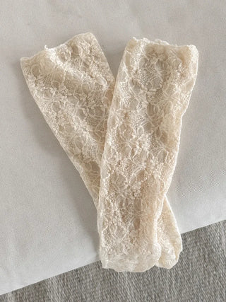 Sweets Flower Lace Pattern Knee-high Long Socks