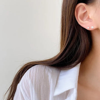 Cubic Basic Piece Set Earrings