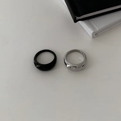 Bold Twin Surgical Steel Gomaru Convex Ring