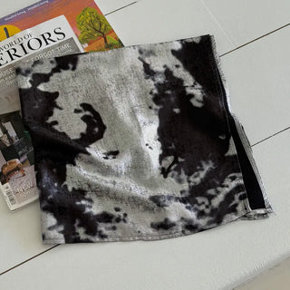 Metal Flash Silver Print Hair Bandana Square Scarf 4 Types