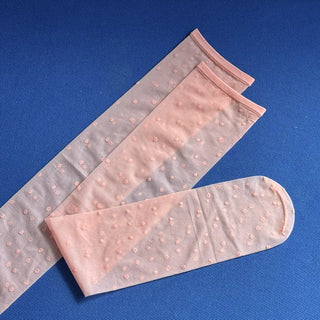 Colorful Dot Pattern See-through Knee Socks Stockings