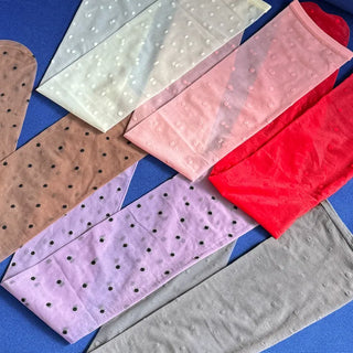 Colorful Dot Pattern See-through Knee Socks Stockings