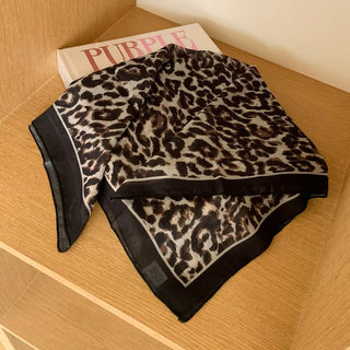Leopard Square Pattern Hair Bandana Scarf