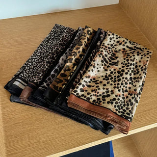 Leopard Square Pattern Hair Bandana Scarf