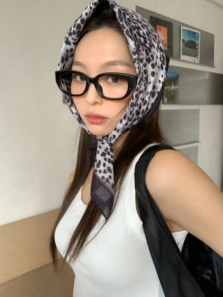 Leopard Square Pattern Hair Bandana Scarf