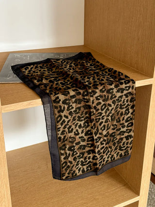 Leopard Square Pattern Hair Bandana Scarf