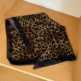 Leopard Square Pattern Hair Bandana Scarf
