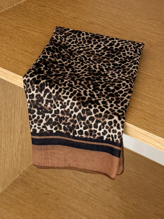 Leopard Square Pattern Hair Bandana Scarf