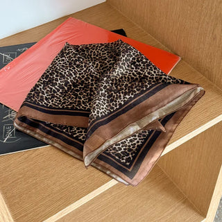 Leopard Square Pattern Hair Bandana Scarf