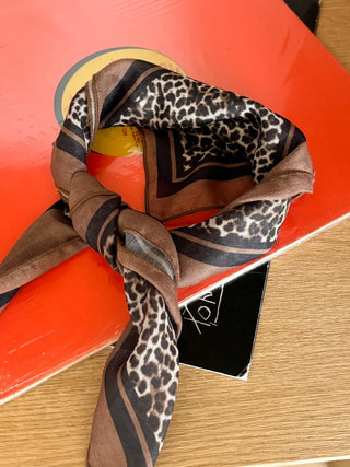 Leopard Square Pattern Hair Bandana Scarf