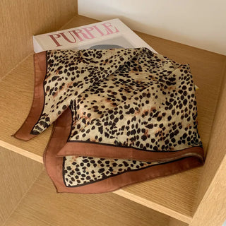 Leopard Square Pattern Hair Bandana Scarf