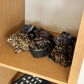 Leopard Square Pattern Hair Bandana Scarf