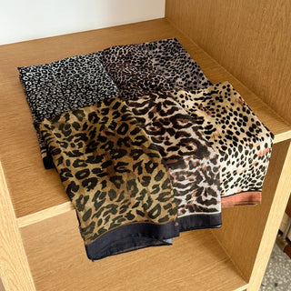 Leopard Square Pattern Hair Bandana Scarf