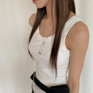 Surgical Steel Snake Round Ball Chain Long Drop Necklace 2 Types