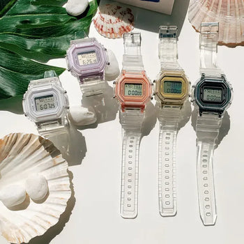 Retro Jelly Digital Couple Wristwatches