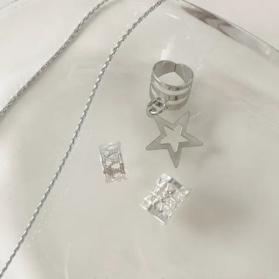 Cuff Chain Disco Pin Hair Cuff Hairpin Set