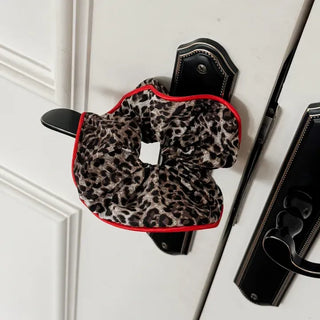 Lady's Pao Scrunchie Leopard Print Hair Tie Scrunchie