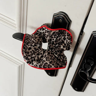 Lady's Pao Scrunchie Leopard Print Hair Tie Scrunchie