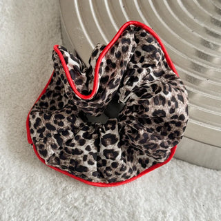 Lady's Pao Scrunchie Leopard Print Hair Tie Scrunchie