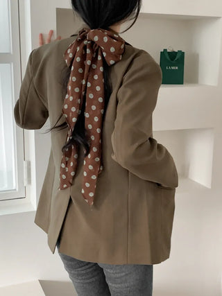 Wavy Dot Long Tie Big Scarf