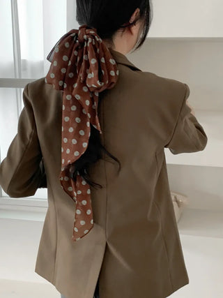 Wavy Dot Long Tie Big Scarf