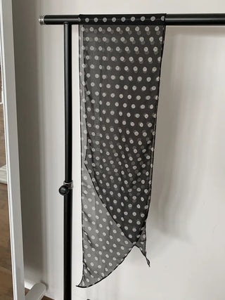 Wavy Dot Long Tie Big Scarf