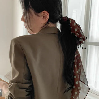 Wavy Dot Long Tie Big Scarf