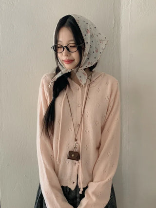 Ethnic Flower Pattern Lace Hair Bandana Scarf