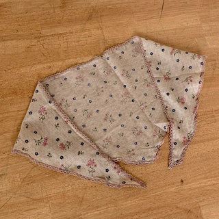 Ethnic Flower Pattern Lace Hair Bandana Scarf