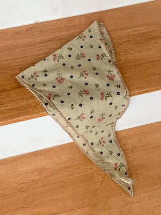 Ethnic Flower Pattern Lace Hair Bandana Scarf