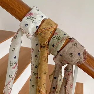 Ethnic Flower Pattern Lace Hair Bandana Scarf