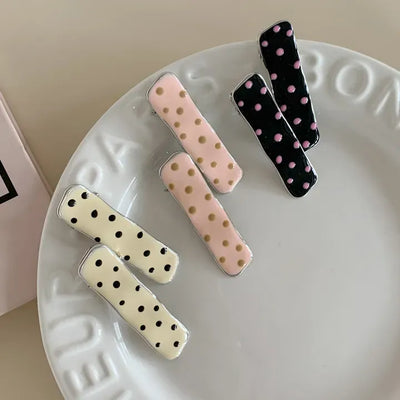 Gling Dot Color Block Square Hair Clip