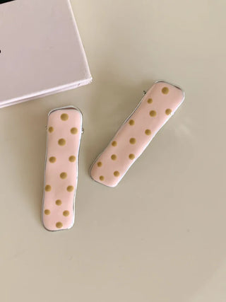 Gling Dot Color Block Square Hair Clip