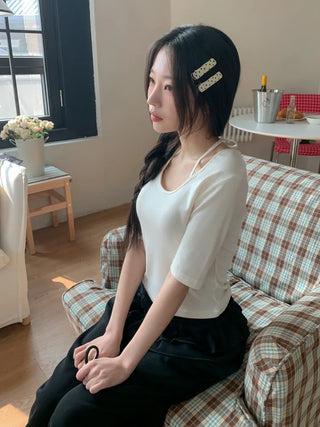 Gling Dot Color Block Square Hair Clip