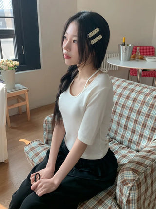 Gling Dot Color Block Square Hair Clip