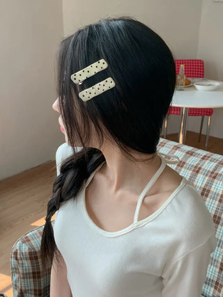 Gling Dot Color Block Square Hair Clip