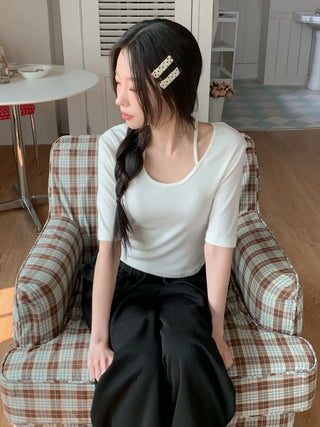 Gling Dot Color Block Square Hair Clip