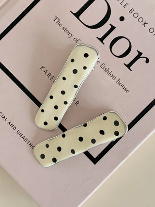Gling Dot Color Block Square Hair Clip