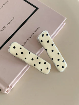 Gling Dot Color Block Square Hair Clip