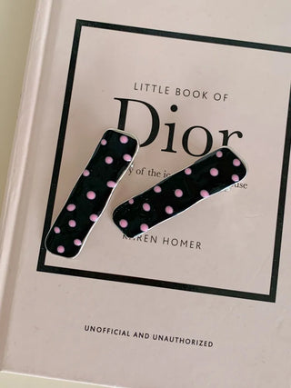 Gling Dot Color Block Square Hair Clip