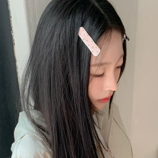 Gling Dot Color Block Square Hair Clip