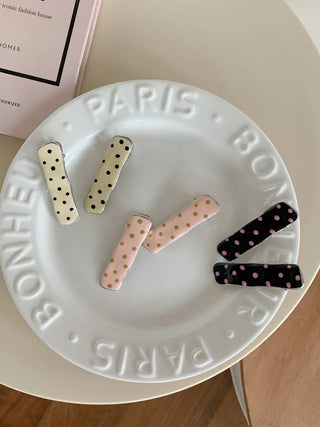 Gling Dot Color Block Square Hair Clip