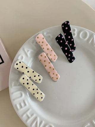 Gling Dot Color Block Square Hair Clip