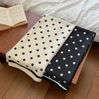 Big Line Dot Scarf Top Hair Bandana Square Shawl Scarf