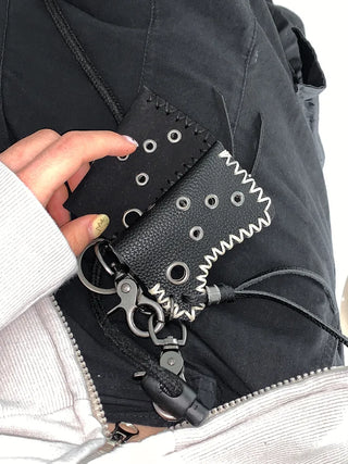 Cow Pocket Silver Metal Keychain Keyring
